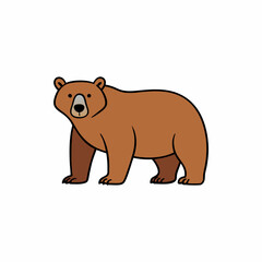 brown bear vector