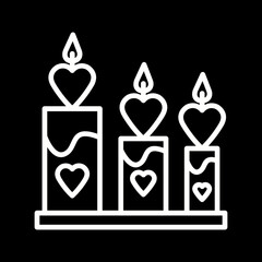 Romantic candle Vector Icon