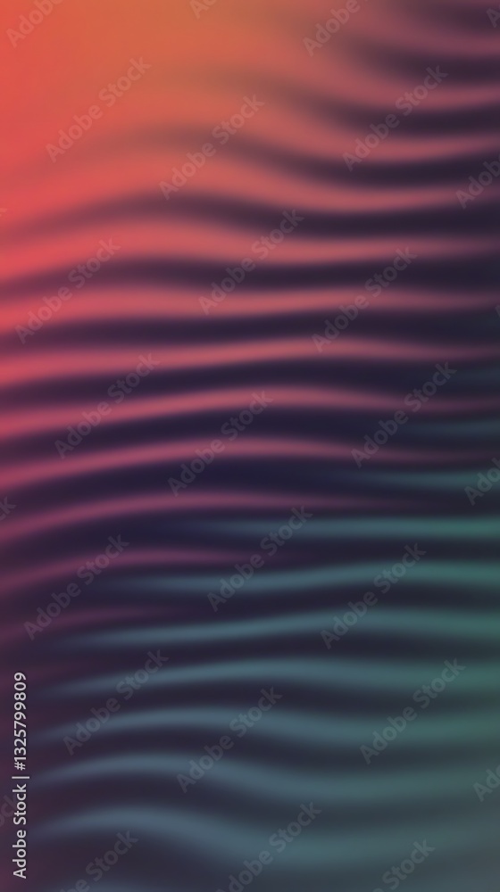 Poster abstract graphic with gradient colors and horizontal curved lines
