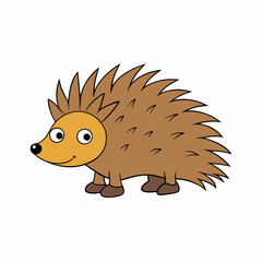 porcupine cartoon vector
