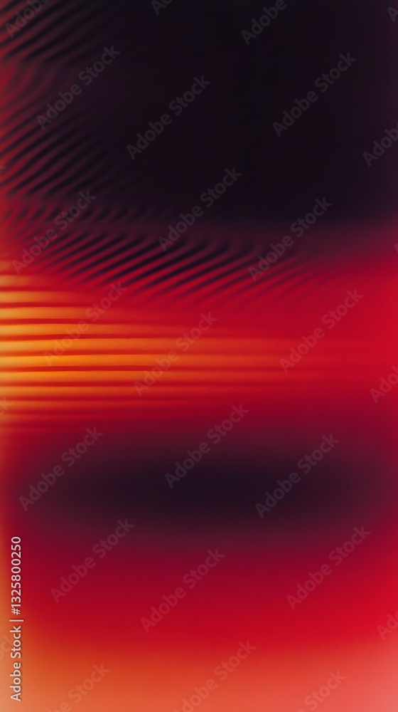 Poster a vertical abstract composition featuring various gradients of red and black