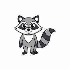 raccoon cartoon vector