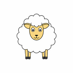 vector illustration of sheep