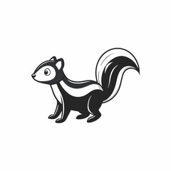 vector image of a skunk
