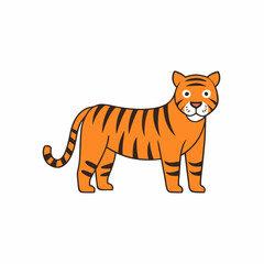 tiger cartoon isolated on white
