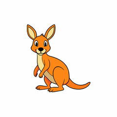 wallaby vector illustration