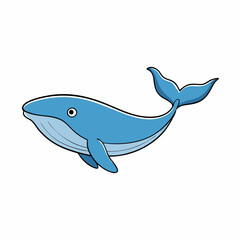 vector illustration of a cartoon shark