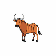 vector illustration of a cow
