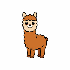 animal, dog, cartoon, vector, illustration, pet, mammal, puppy, brown, cute, cat, isolated, character, bear, zoo, drawing, baby, mascot, happy, horse, fun, fur, tail, white, farm, alpaca   alpaca 
