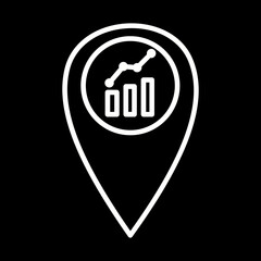 Location Analytics Vector Icon