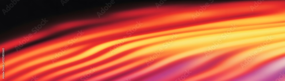 Poster abstract background displaying flowing blurred waves of warm colorful light