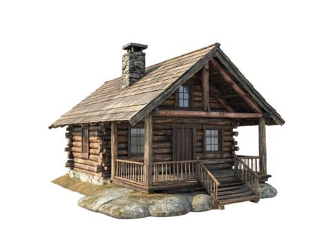 Rustic mountain cabin