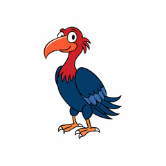 vector illustration of cartoon condor bird