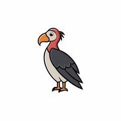vector illustration of cartoon condor bird