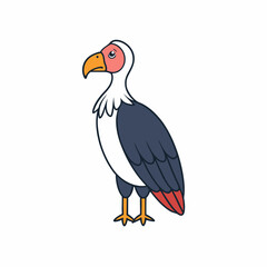 vector illustration of cartoon condor bird