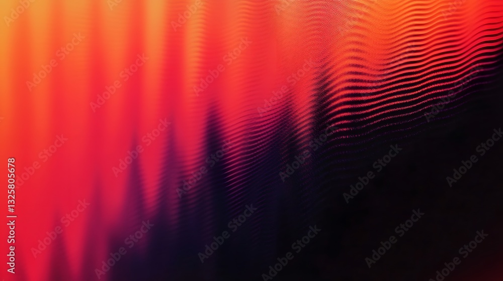 Poster abstract red and orange wavy pattern with dark textured areas