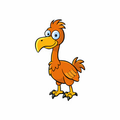 vector illustration of cartoon bird