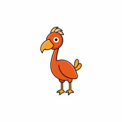 vector illustration of cartoon bird