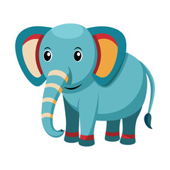 Obraz premium Elephant vector Illustration for kids and fun isolated on a white background,