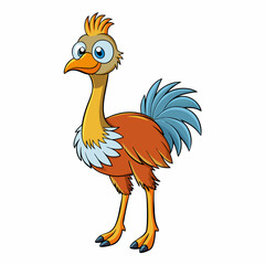 emu isolated on white