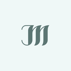 Monogram letters JM