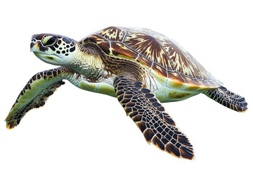 Fototapeta premium Illustration of a Swimming Sea Turtle