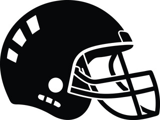American Football Helmet Silhouette Vector, football helmet vector