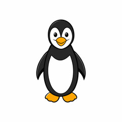 penguin on white background