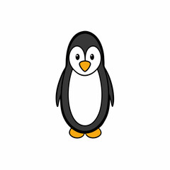 penguin on white background