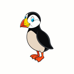 vector illustration of a puffin