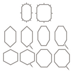 シンプルな通話吹き出しのセット