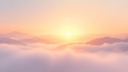 Obraz premium Golden Sunrise Mist Gradient Background