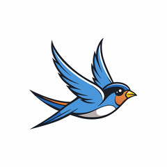 swallow bird vector illustration