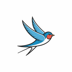 swallow bird vector illustration