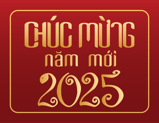 Happy lunar newyear Typography