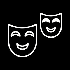 Theatre masks Vector Icon