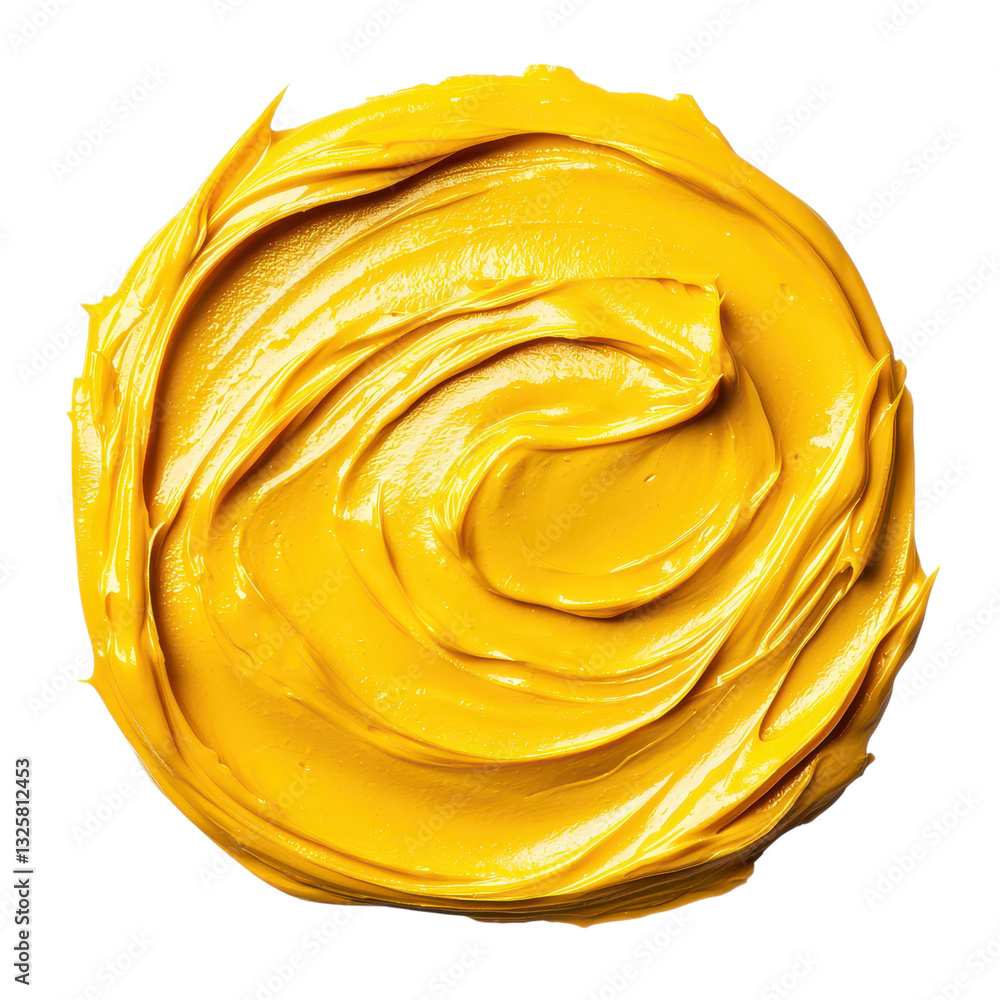 Aufkleber mesmerizing abstract background with smooth flowing swirling patterns of rich creamy golden yellow p