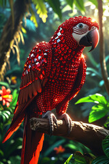 scarlet macaw parrot