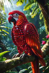 red crystal parrot