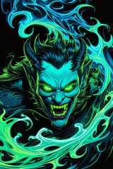 abstract background with a demon