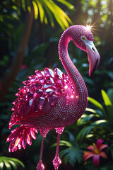 pink flamingo bird