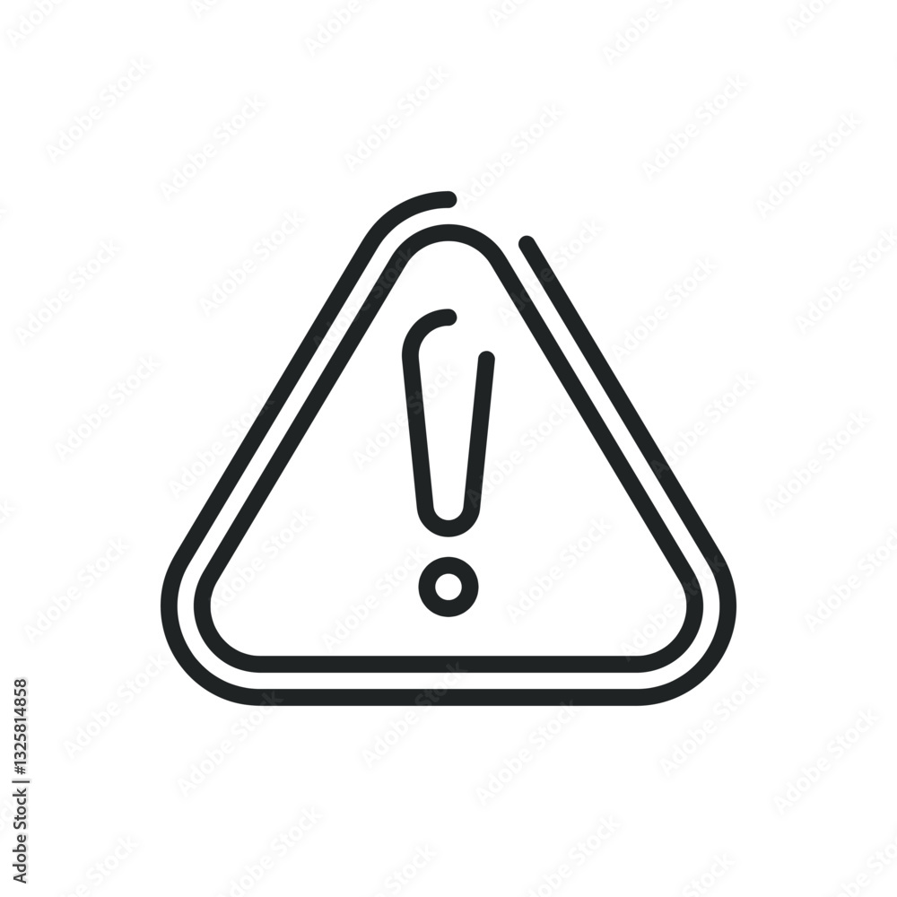 Poster warning thin line icons. editable stroke and perfect pixel on transparent background