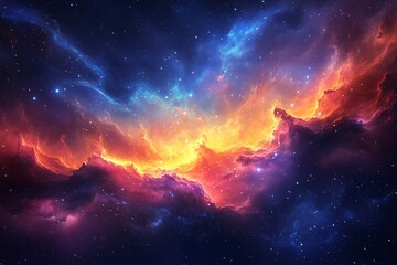 Obraz premium Colorful Cosmic Nebula