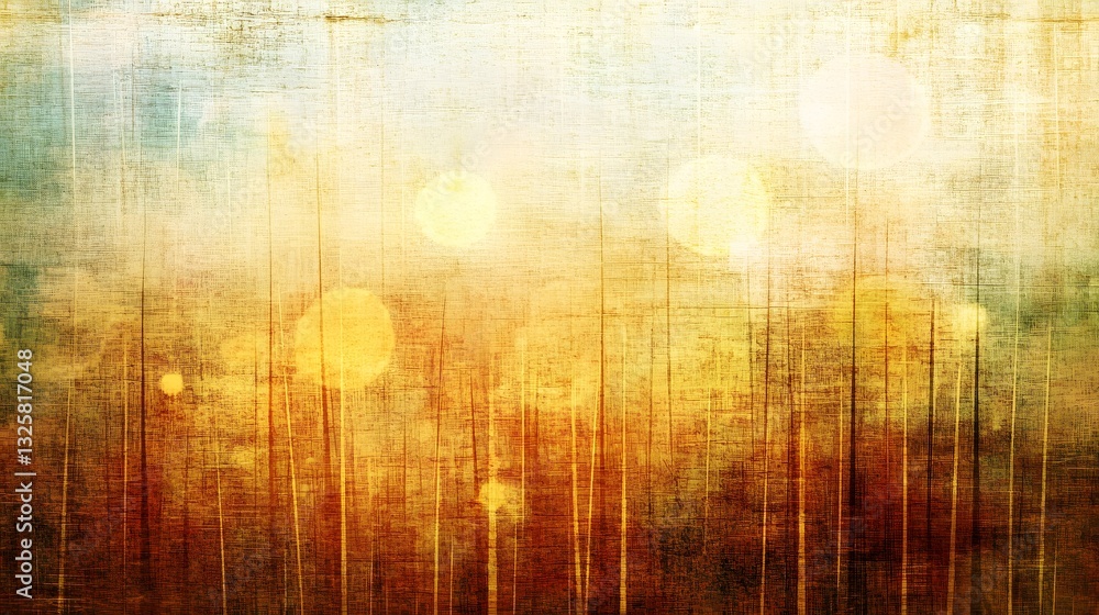 Aufkleber an abstract artwork displaying a textured field and glowing light