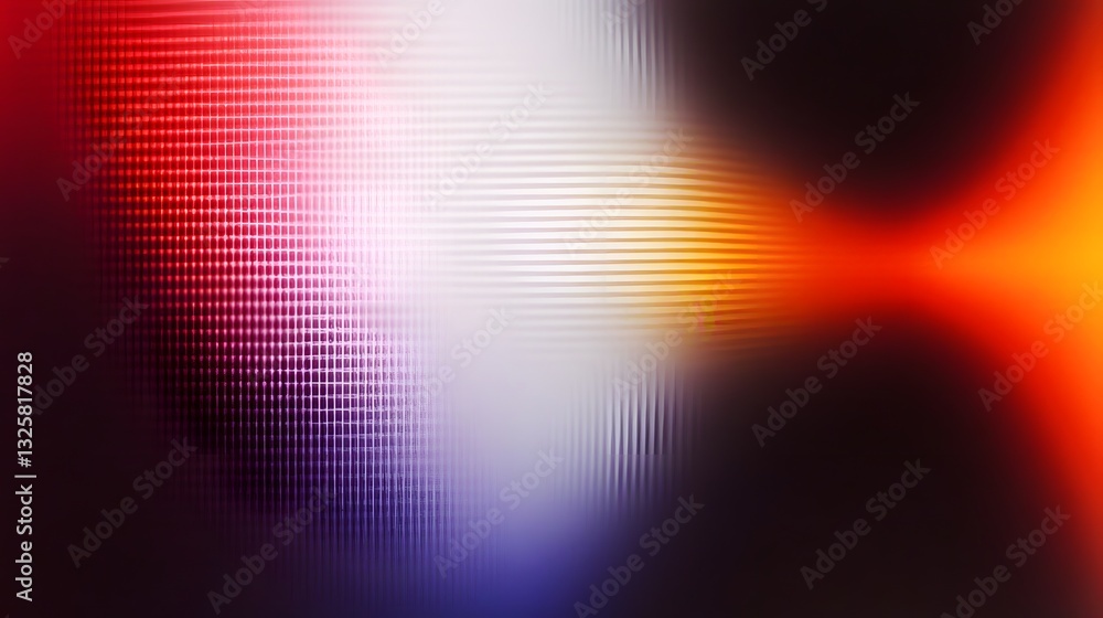 Poster a colorful and abstract composition of light and patterns