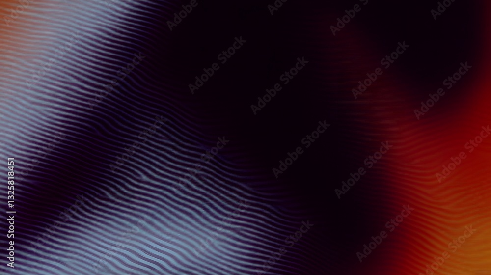 Poster abstract image featuring wavy lines with multiple color gradients