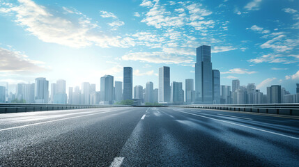 Fototapeta premium Urban roads and modern architecture background