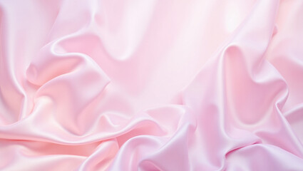 Obraz premium Soft pink satin fabric with elegant folds and smooth texture, perfect for backgrounds or fashion designs. gentle sheen adds touch of luxury and sophistication