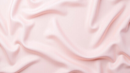 Fototapeta premium Soft pink satin fabric with elegant folds and smooth texture, perfect for backgrounds or textile designs. gentle hues create calming and sophisticated atmosphere