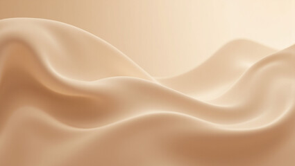 Soft fabric waves create serene and elegant background, perfect for various design projects. smooth texture and warm tones evoke sense of calm and sophistication
